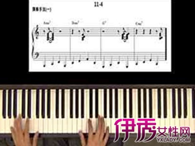 高音谱号和低音谱号一起成联合谱表,这是一个标准的钢琴五线谱形式
