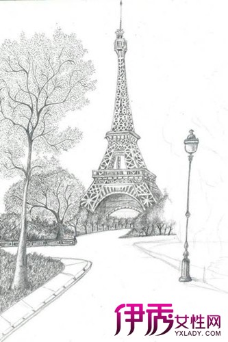 【图】美丽的巴黎铁塔素描 让你好似置身其中