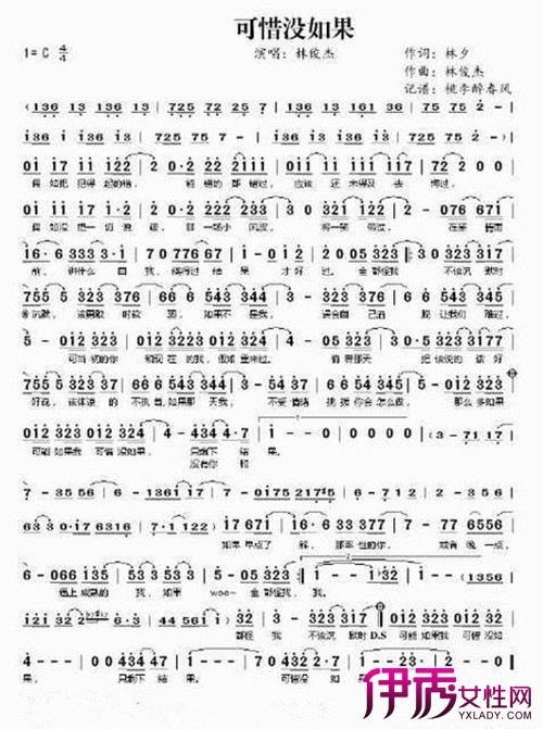 ifyou钢琴数字简谱分享_ifyou钢琴数字简谱图片