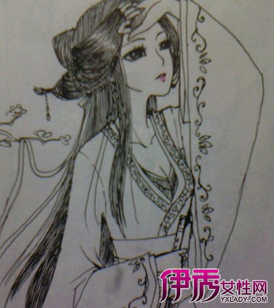 【素描仙气古装美女【图】素描仙气古装美女