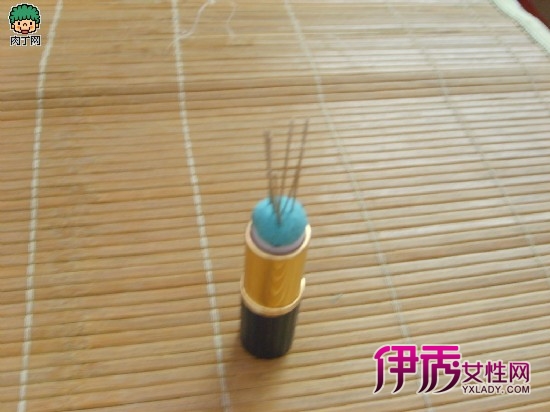 唇膏管改造DIY针插的制作方法_创意DIV_创意