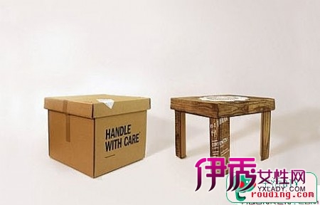 两组纸板家具-纸板椅子和纸板书柜、纸板做的