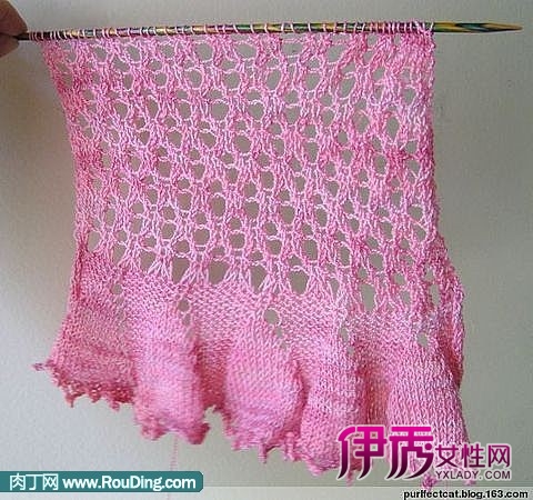 荷叶边围巾织法图解_创意DIV_创意-伊秀生活