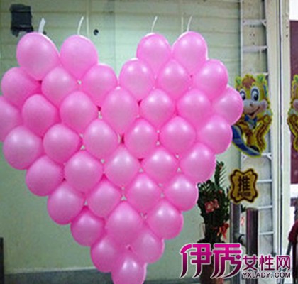 【心形气球布置房间图】【图】欣赏心形气球布