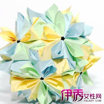 【纸花球的折法图解】【图】欣赏纸花球的折法