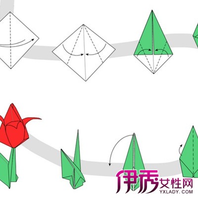【图】分享郁金香折纸步骤图 教你轻松折出好看的郁金花
