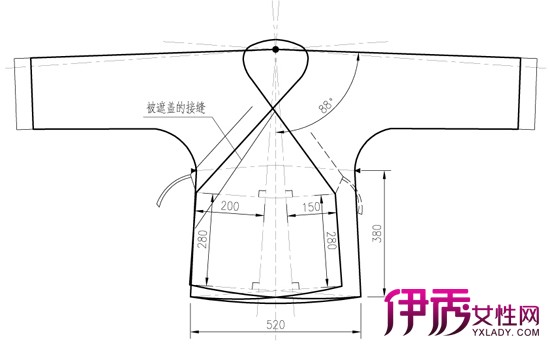 【图】大童斜肩卫衣裁剪图