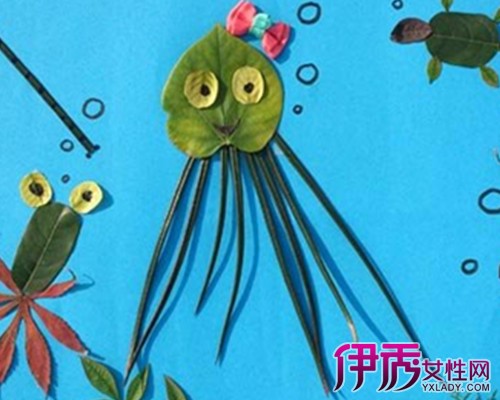 【海底世界树叶贴画】【图】海底世界树叶贴画图片