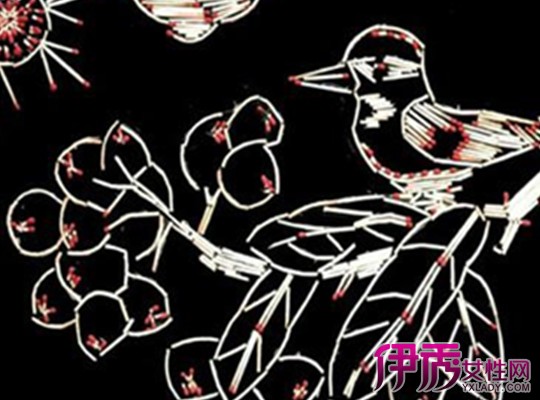 【创意手工火柴粘贴画】【图】创意手工火柴粘贴画
