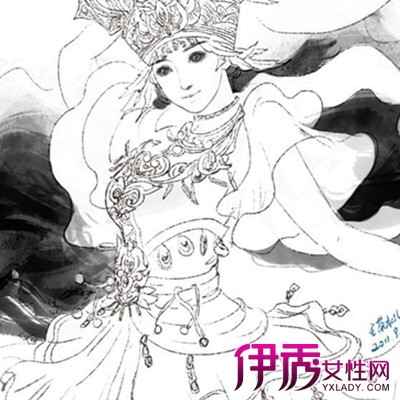 【手绘古装美女简笔画】【图】唯美的手绘古装美女简图片
