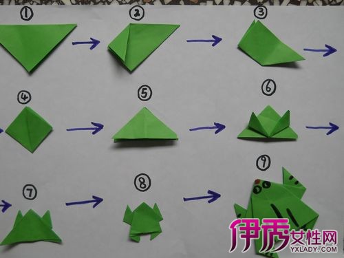 【会跳的青蛙折纸图解】【图】会跳的青蛙折纸图解 10个小步骤教会你_伊秀创意|yxlady.com
