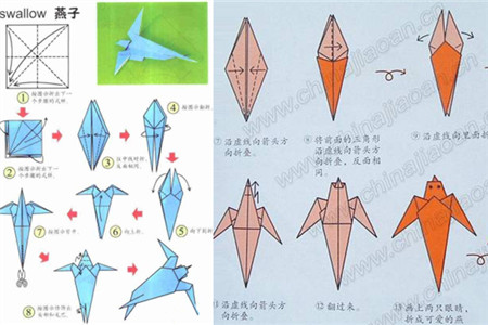 【图】手工折纸燕子 灵活双手开发大脑