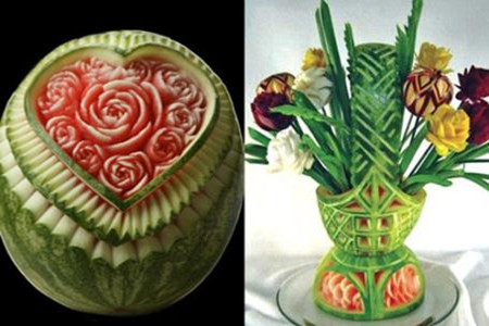 【图】西瓜皮拉花的步骤图 教你如何做出水果花样