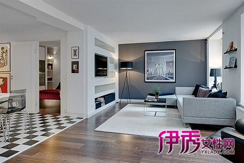 小公寓大空间 冷静的配色74平完美设计_家居设