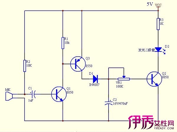 【图】555设计的声控延时台灯工作电路图其它电路图