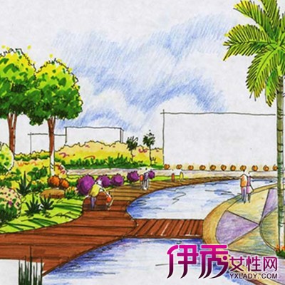 欣赏一组彩铅风景画