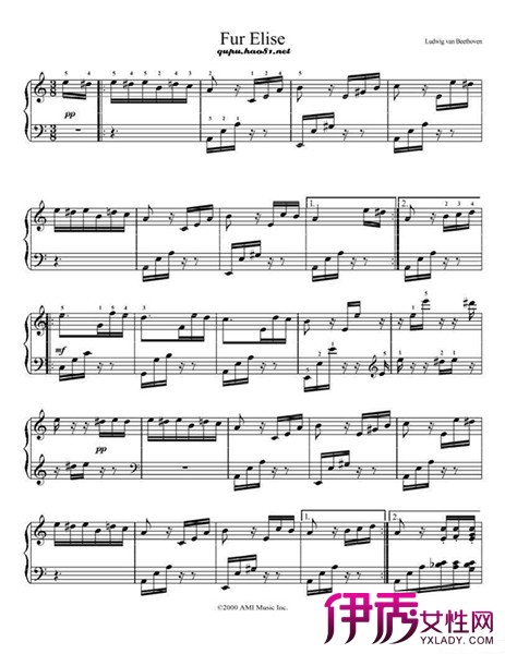 献给爱丽丝钢琴曲谱
