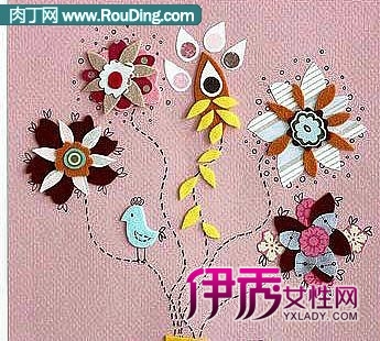 西班牙手工达人创作的精美不织布图解