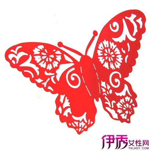 剪纸蝴蝶的半边画法