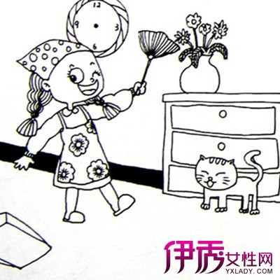 【图】小朋友扫地简笔画图片大全 教你简笔画的技巧技法指导