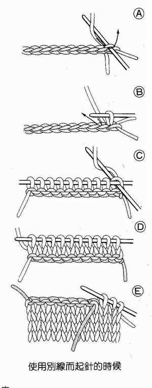 织毛衣起针方法 棒针起针基础教程图解