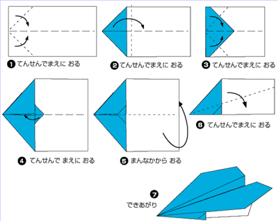 回旋飞机折法简单图片